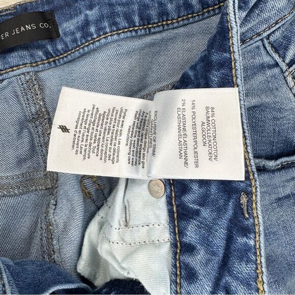 Silver Boyfriend Denim Jeans Distressed With patches Western Glove Works Size 27 - Picture 5 of 9